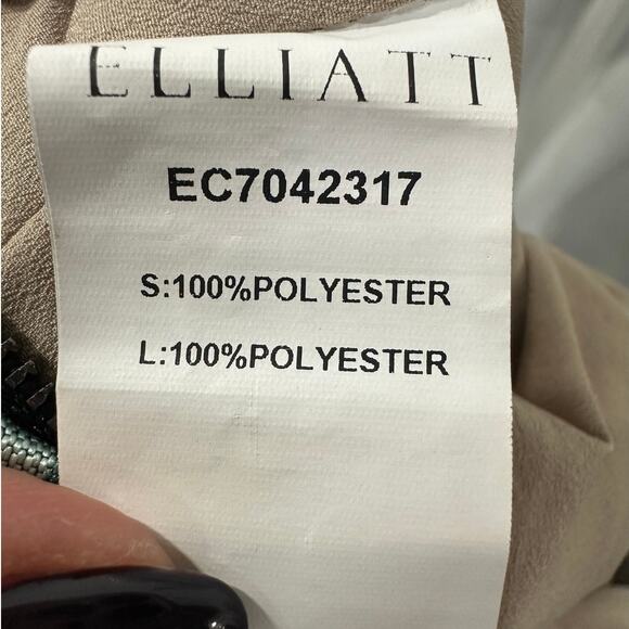 Elliatt Flora Print Strapless Georgina Hi-Slit Maxi Dress Green Women's Size S - Picture 8 of 9